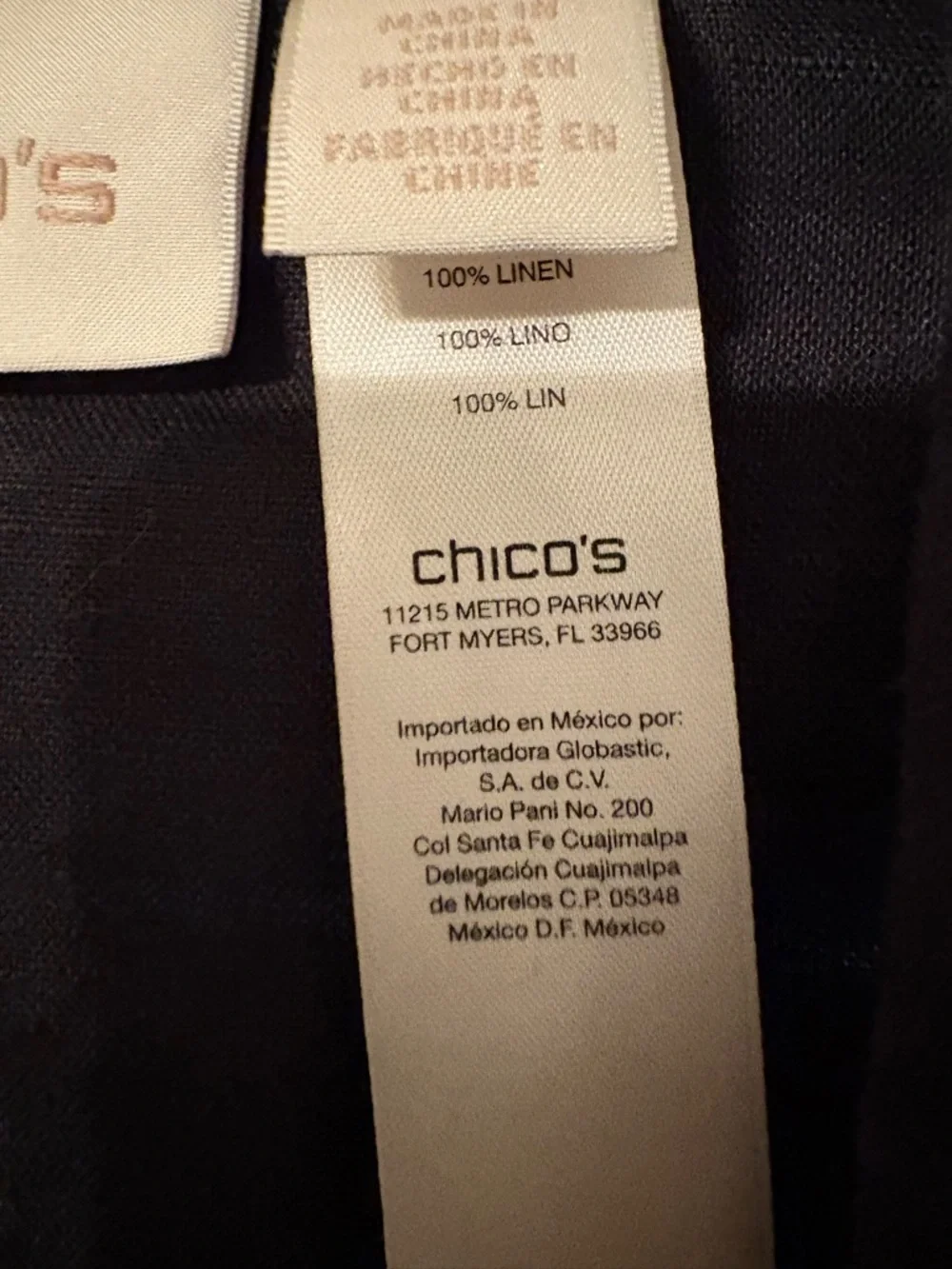 Chicos Linen Blazer sz 2 (12/14) - Picture 4 of 5